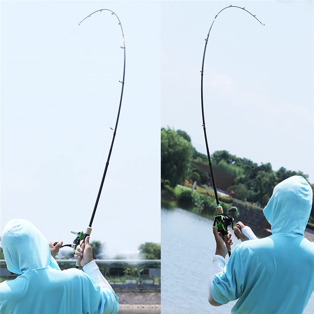 Baitcasting Rod 1.8M 2.1M 2.4M M Power Lure Rod Casting Spinning 3 Section Light Boat Lure Fishing Rod (Size : 1.8m Casting Rod) (2.1m Spinning Rod)