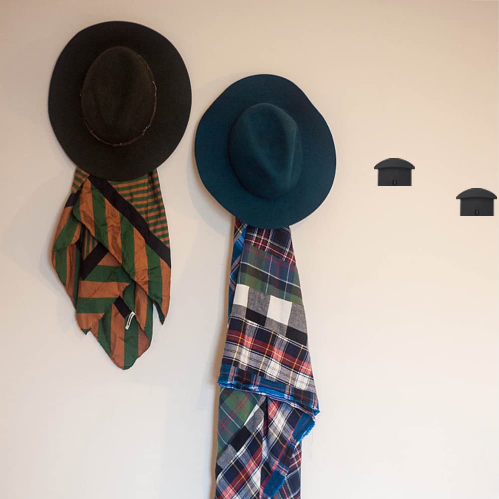 Ganci Per Cappelli Autoadesivi Aupawdy - 10 Pezzi Nero, Senza Fori, Per Cappelli Da Baseball E Berretti - Foto 7