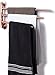 3 Prong Swing Arm Towel Bar - Wall Mounted Stainless Steel Bathroom Towel Rack by Mindful Design (Copper, 13 inches)