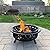 Fire Pits 30'' Outdoor Wood Burning Firepit Bowl with Spark Screen Cover Log Grate Fire Poker Steel Round Fireplace for Outside Camping Bonfire Beach Patio Backyard,Black1