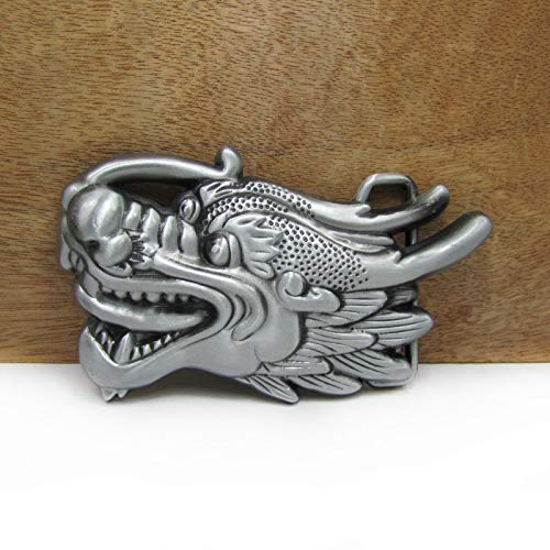 VRUESH Schnalle Fretro Zinklegierung Drachenkopf Gürtelschnalle Cowboy Jeans Gürtelschnalle v02764 mit 4 cm breiter Schlaufe - Standard Cover