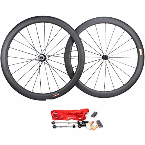 WOKECYC Road Bike Wheel set 50mm Clincher Carbon Fiber Matte 25mm Width For Shimano or Sram 10/11 Speed 700C Wheels