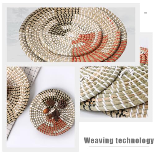 Décoration murale tissée en algues marines Angoily (Lot de 3) pour maison - 6