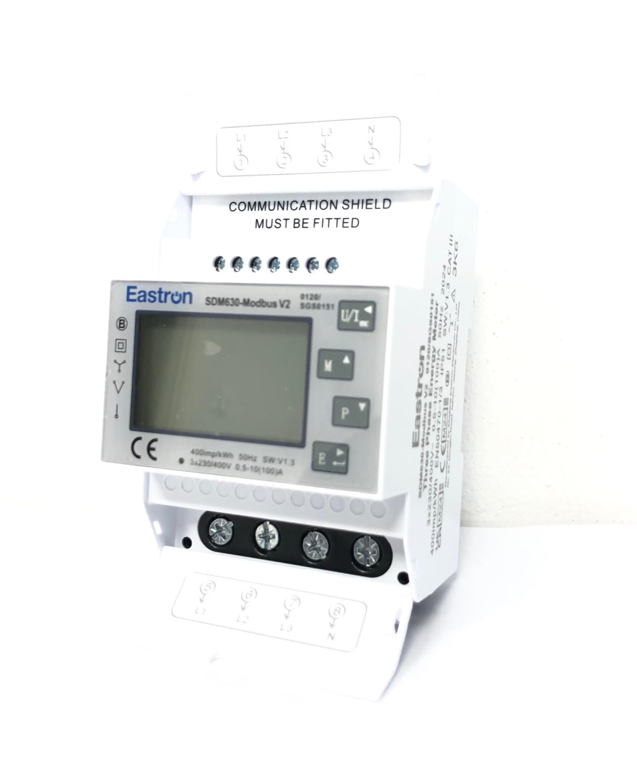 Eastron SDM630 Modbus V2 MID Misuratore di Energia Monofase/Trifase AC 400V Digitale 100A certificato MID