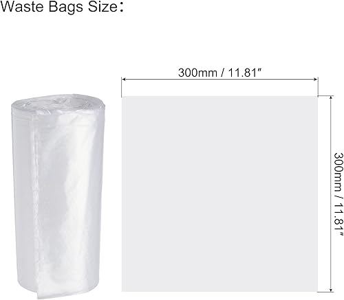 Miniatura 2 de MECCANIXITY Bolsas de basura pequeñas de 0.5 galones para mini basurero de escritorio, color blanco, 4 rollos120 unidades