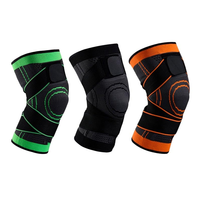 Exercise, protection Knee Pads Breathable Outdoor Running and Cycling Support Meniscus Protection Knee Pads for Fitness, cycling, running, playing football(Gray)