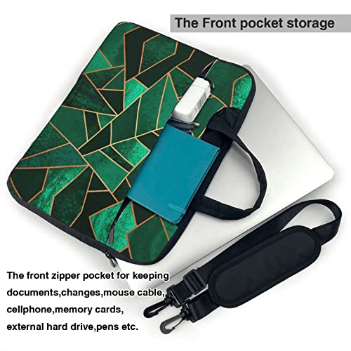 Bolso portátil geométrico negro y oro AMAZWI 13-15.6" miniatura 4