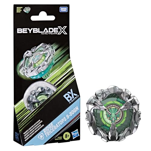 BEY BLADE X Ridge Triceratops 9-80GN Booster Pack Set with Takara Tomy Defense Type Top, Battling Tops Game Toys, Ages 8+