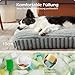 Pawk hundebet Grosse Hunde, XL Hundekissen Waschbar Abnehmbar, Hundekorb Flauschig Atmungsaktiv Anti-Rutsch, Hundebetten für Mittelgroße und Grosse Hunde, 107x69x10cm