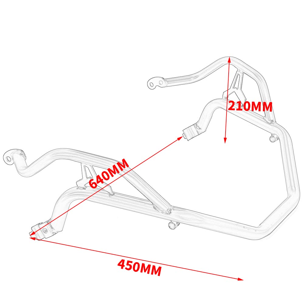 bloków zderzaka Pasuje do Honda XADV750 XADV 750 osłona silnika listwy awaryjne górna rama motocykla zderzak 2017-2020 Gmoli Motocyklowych