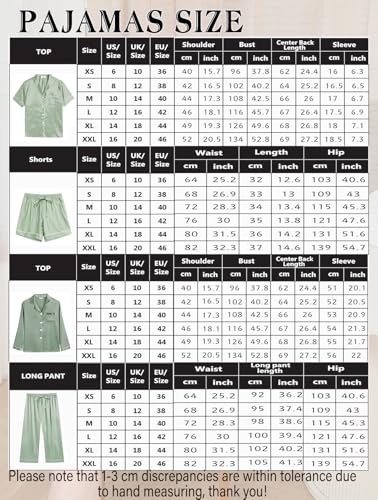 6Pcs Womens Silk Satin Pajamas Set XS-XXL Pajama Sets Pjs Set Button Down Pj Sets Sleepwear Loungewear2