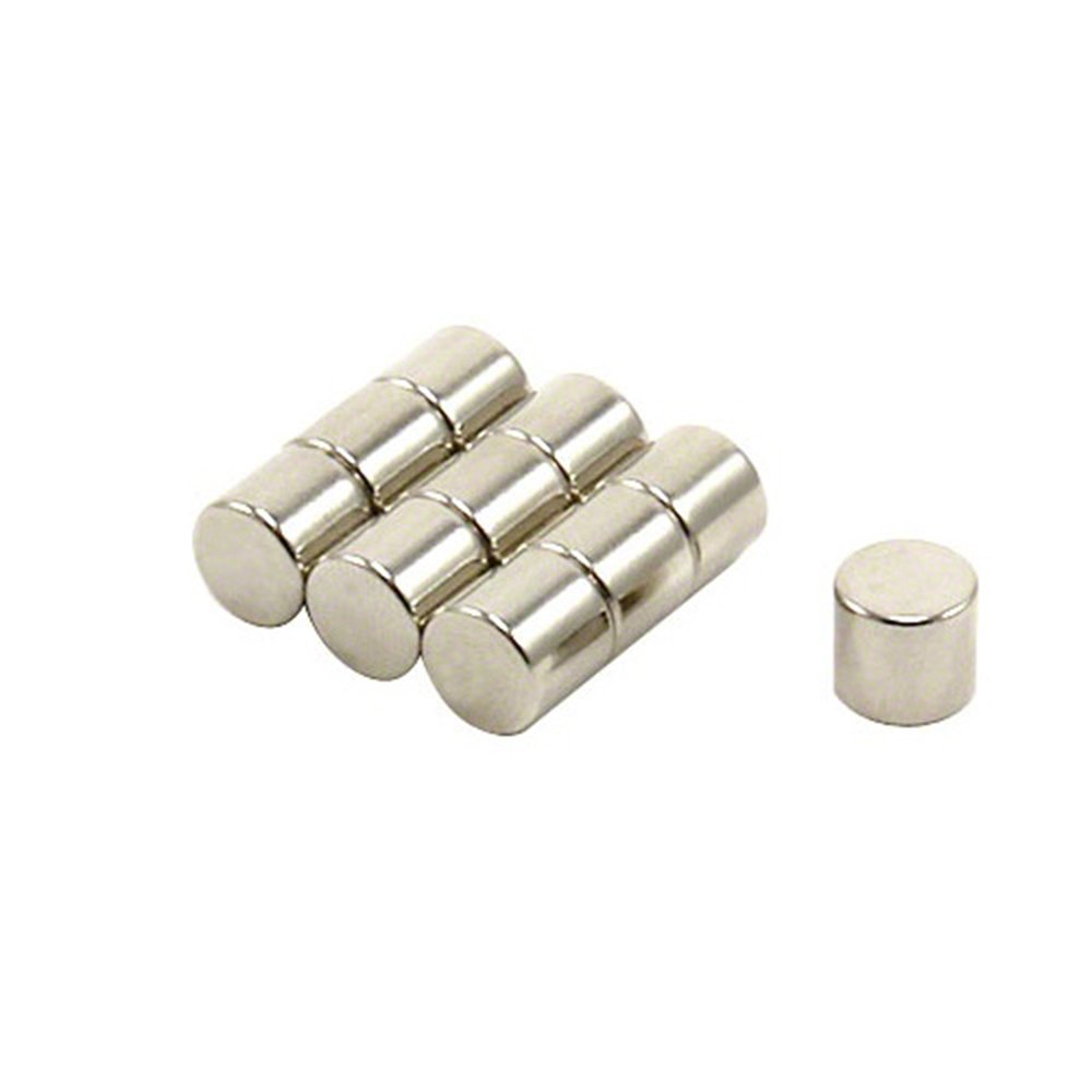 N42 Neodymium Magnet for Engineering, Manufacturing and Technology Applications - 8mm dia x 7.25mm thick - 2.4kg Pull - Pack of 10