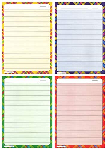 Image of Alvika - Pack of - 40 Design - J002 A4 Size 140 GSM One Side Ruled Multipurpose Designer Colored Art & Craft Sheets for Scrapbooking, Projects