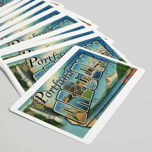 Lantern Press Portland Oregon 52 Naipes Póker miniatura 5
