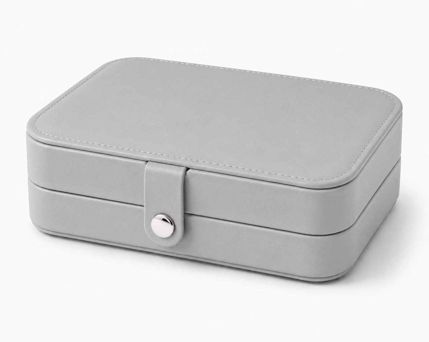 Top Sale Travel Jewellery Box for Women Grey – Compact Jewellery Organiser with Ring Holder, Necklace Storage and Adjustable Compartments – Portable Travel Jewellery Case Gift for Her