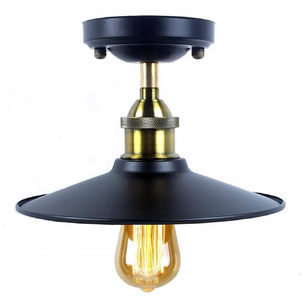 LANTU CREATIVE Ceiling Light Modern Vintage Industrial Metal Black Bronze Loft Bar Ceiling Light Shade Retro Pendant Light