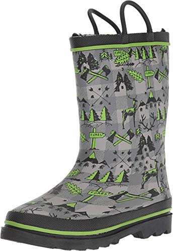 Image of Western Chief Kids Ladybug Rain Boot(Toddler /Little Kid /Big Kid) | Built for outdoor play, pull-on loops for self-dressing, comfort EVA insole, rubber traction outsole, toddler to big kid size