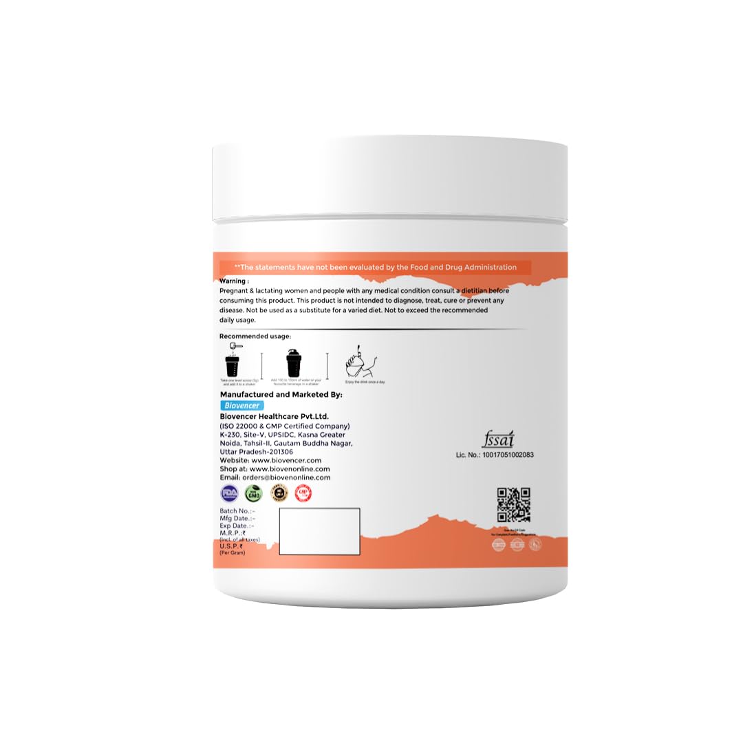 Biovencer L-Glutamine Powder 200g | Amino Acid Supplement for Workout Recovery & Muscle Support | Fitness Nutrition for Adults 3
