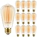 Edison Bulb, FadimiKoo Vintage Bulb 60W Dimmable ST58 Squirrel Cage Filament Edison Lihgt Bulb For Home Light Fixtures Decorative, Pack of 12