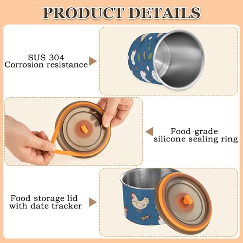 Contenedor Hermético de Acero Inoxidable DOMIKING 900 ml miniatura 4