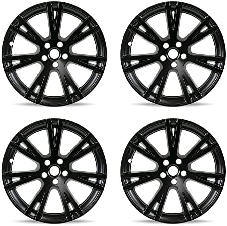 Mayde 19-Inch Hub Caps fits 2020-2022 Tesla Model Y, Replacement Wheel Covers (Set of 4, Matte Black)