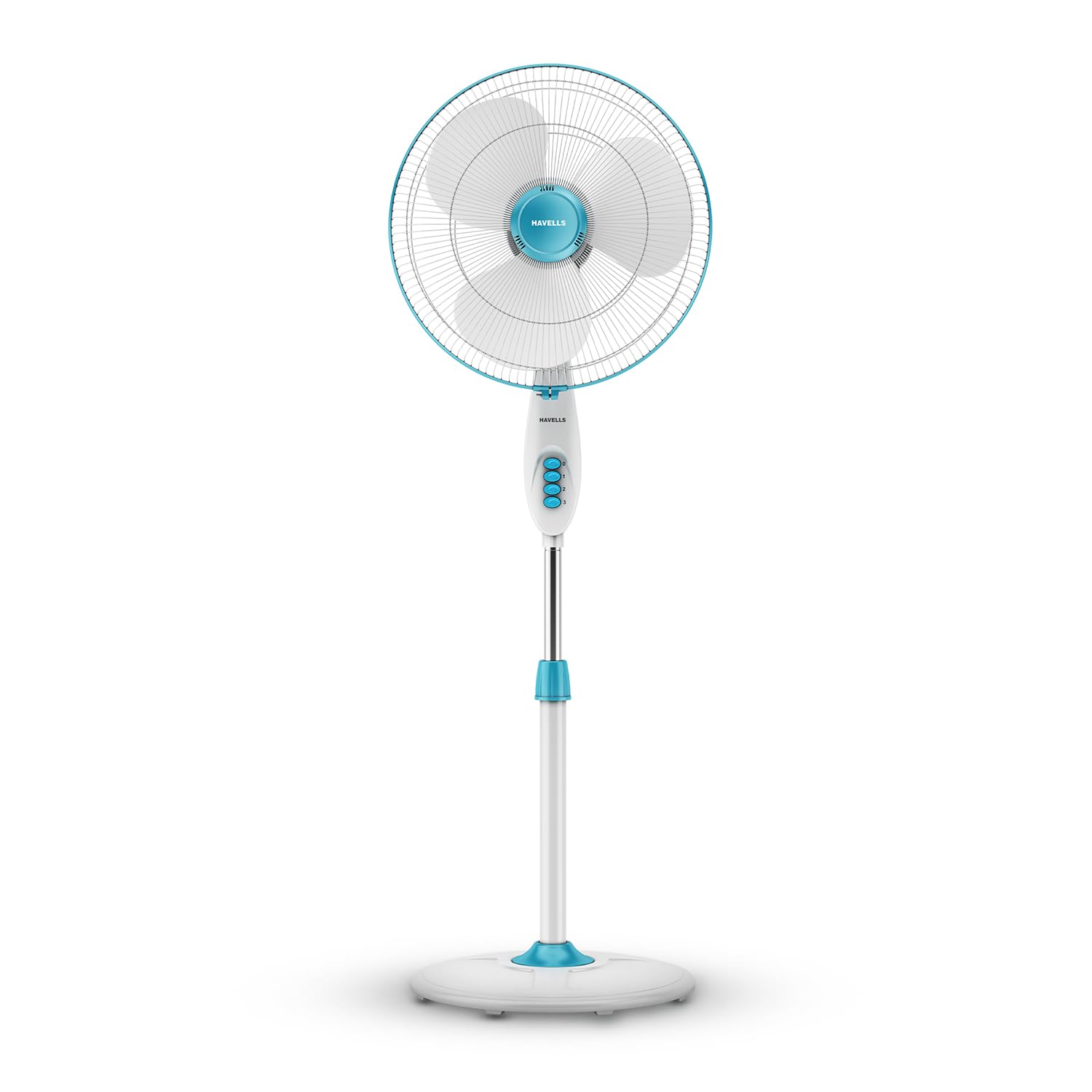 Havells 400mm Gatik Pro Pedestal Fan | 120 Ribs Guard Safety, Smooth Oscillation, Heavy Base For Stability, ISI Marked | 2 Year Warranty, (Blue)