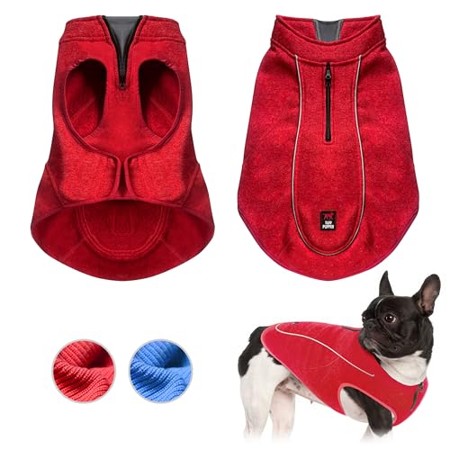 Insulated-Fleece-Sweater-for-Dogs-Lightweight-Warm-Dog-Vest-Zipper-Port-for-Harness-Cold-Weather-Winter-Jacket-Rain-Snow-Repellant-Coat-Adjustable-for-Small-Medium-Large-Girl-Dogs-RedS - Cucciolini Doodles   Insulated-Fleece-Sweater-for-Dogs-Lightweight-Warm-Dog-Vest-Zipper-Port-for-Harness-Cold-Weather-Winter-Jacket-Rain-Snow-Repellant-Coat-Adjustable-for-Small-Medium-Large-Girl-Dogs-RedS
