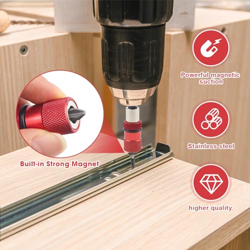 Rierousy 2Pcs Bithalter Magnetisch Lang 15CM/30CM Schnellwechsel Bithalter 1/4 Sechskantschaft Verlängerung Magnetische für Bohrmaschinen Schlagschrauber