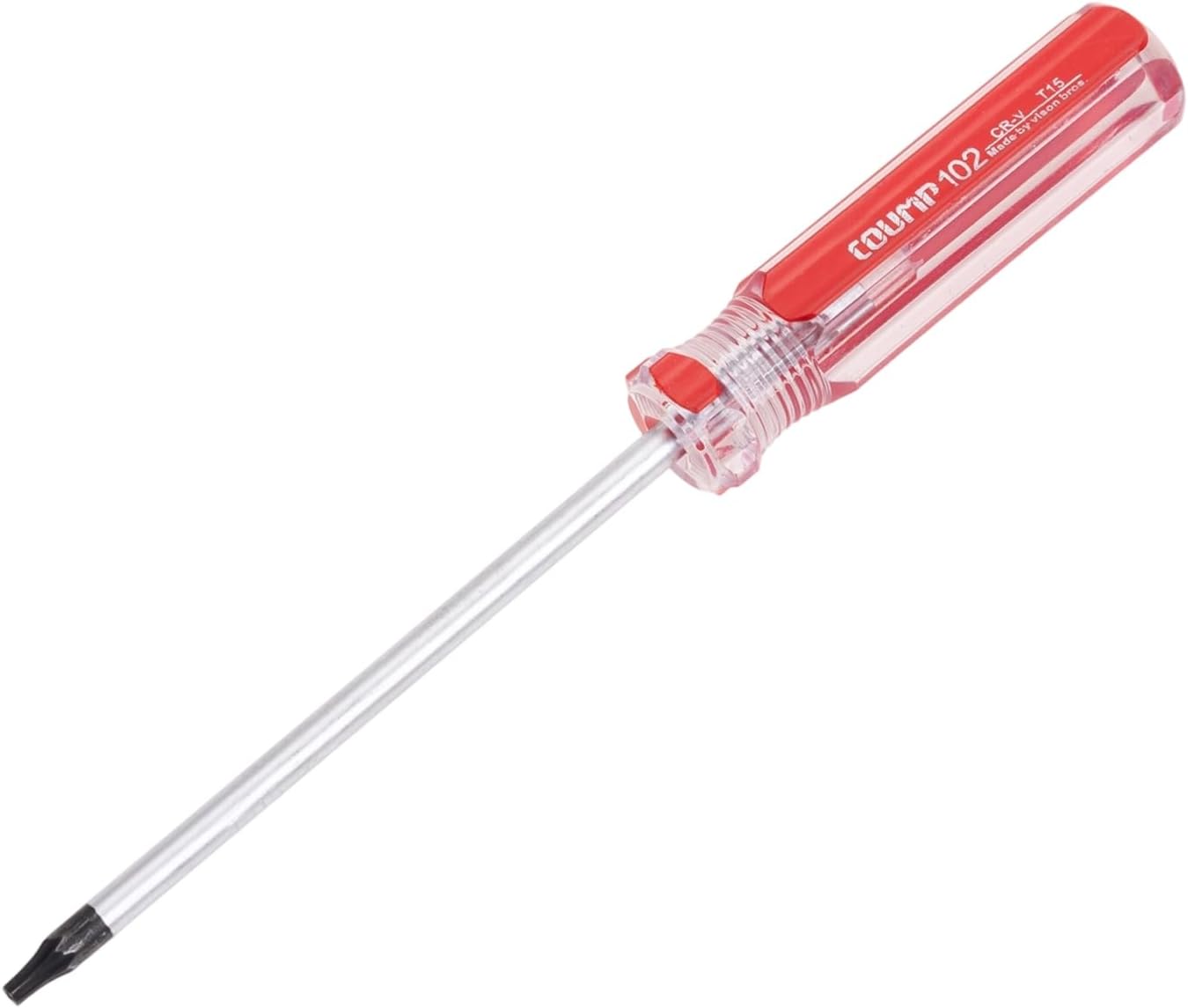 5Pcs Red Security Torx Screwdriver Set with Magnetic Tip Plastic Grip, Torx Screwdriver with Hole for Repairing and DIY (Type: T15, T20, T25, T27, T30)