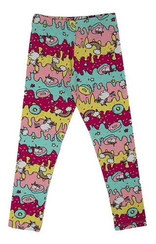 Calça Legging Infantil Menina Cotton Estampado Kit 10 Peças Desenho do tecido:Estampado/Sortido;Tama