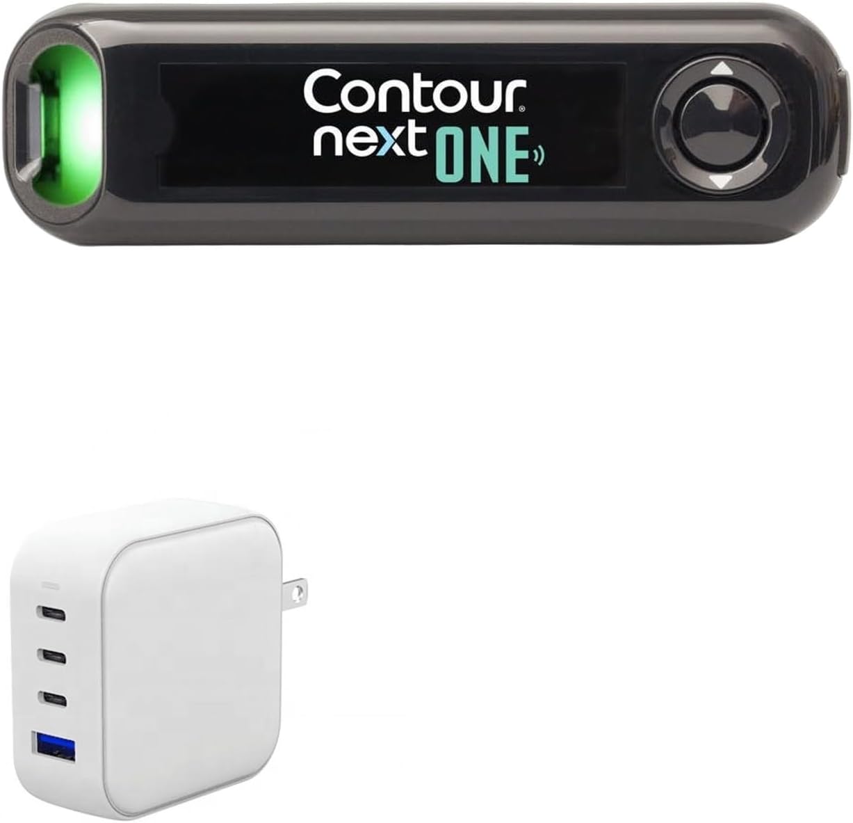 BoxWave Charger Compatible with Ascensia Diabetes Care Contour Next ONE - PD miniCube (100W), 100W 3 PD Port Wall Charger International - Winter White