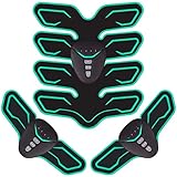 FYLINA EMS Muskelstimulator Elektrostimulation ABS Trainingsgerät Professionelle USB Muskelstimulation Elektrische Bauchmuskeltrainer Elektrostimulatoren für Damen Herren 8 Pads