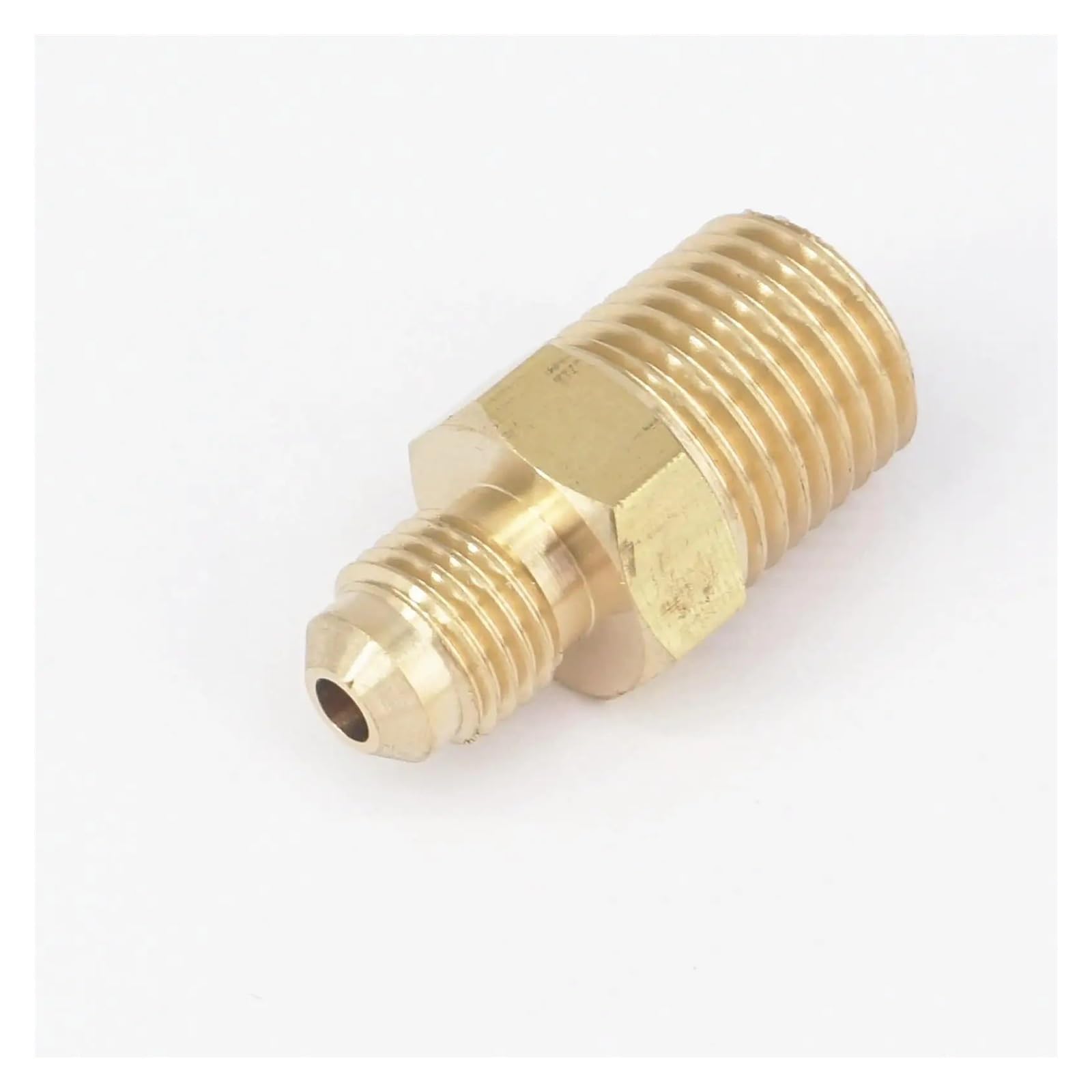 SAE Male 3/8"-24 UNF Fit Tube OD 3/16" -1/4" NPT Male Brass SAE 45 Degree Pipe Fitting Connectors 1000PSI