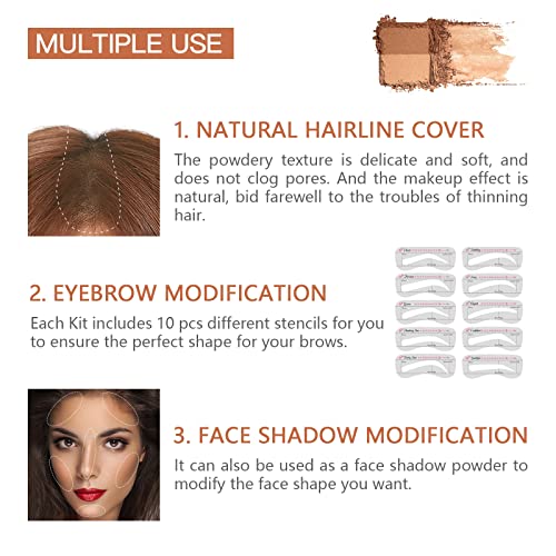 Lokfar LF1072-3 Eye-Brow Stamp Stencil Kit, Waterproof Brow Stamp Shaping Kit Eyebrow Definer thumb #4