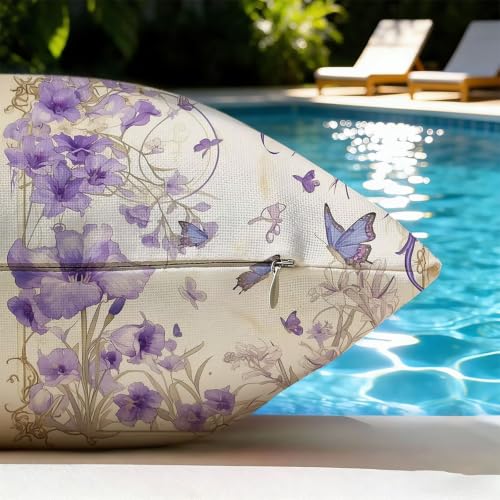 Housse de coussin canapé papillon lot de 2 imperméable 30x30 - 7