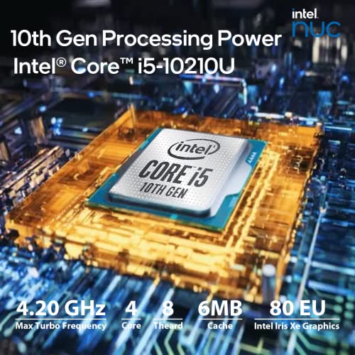 Intel Nuc 10 Nuc10I5Fnhn Frost Canyon Mini Computer 10Th Gen Core I5-10210U, 4 Cores, 8 Threads, 6Mb Smart Cache, Iris Xe Graphics (Nuc10I5Fnhn 16Gb+512Gb) #TOP2