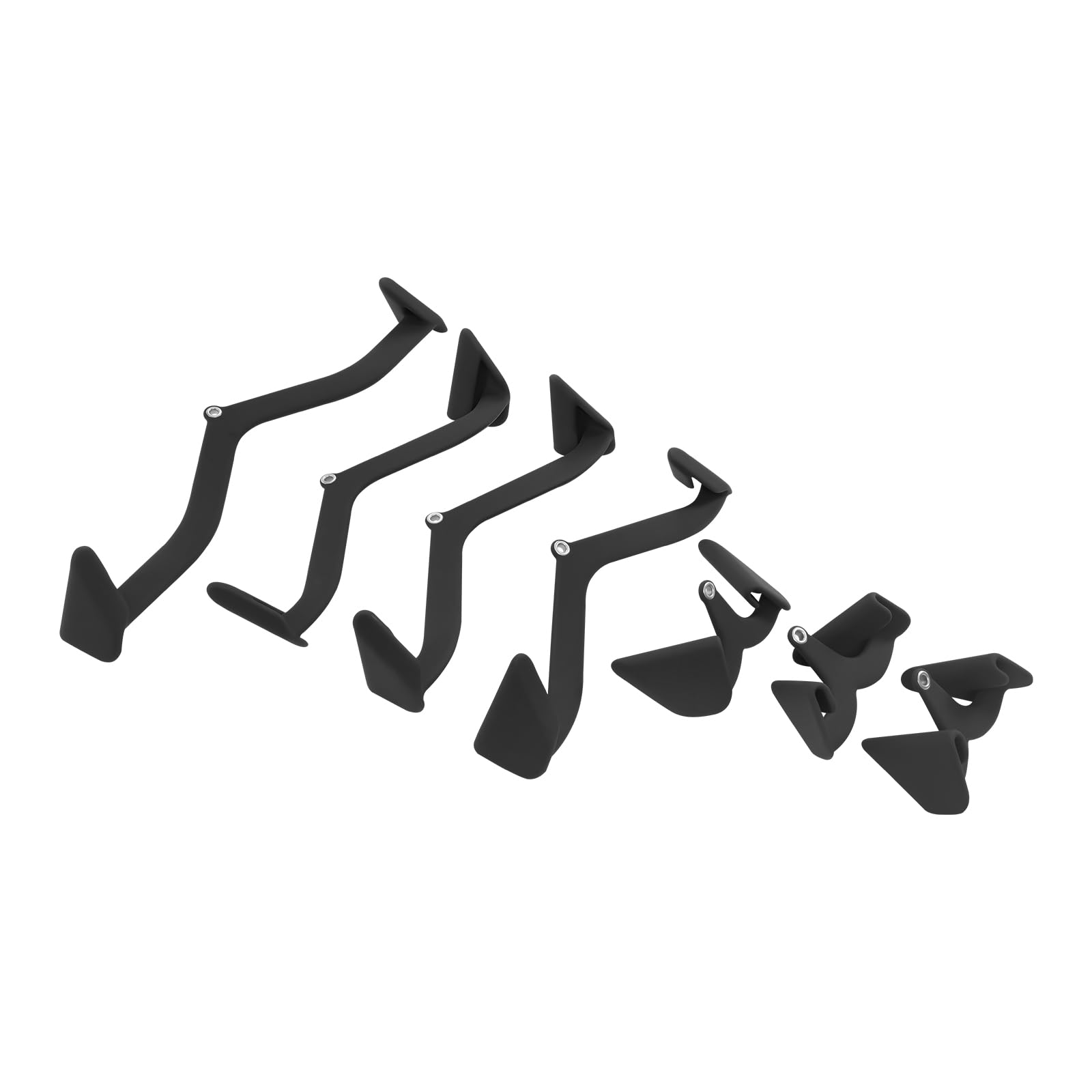 Professionelles Fitness Pulldown Stangenset mit 7 verschiedenen Griffen für EIN effektives Rückentraining im Heim oder Fitnessstudio - Ideal für Latzug und Rudern zur Stärkung des Rückens