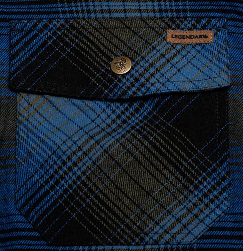 Image of Legendary Whitetails Mens Thermal Lined Shirt Jacket Plaid Flannel Polyfill Insulated Shacket