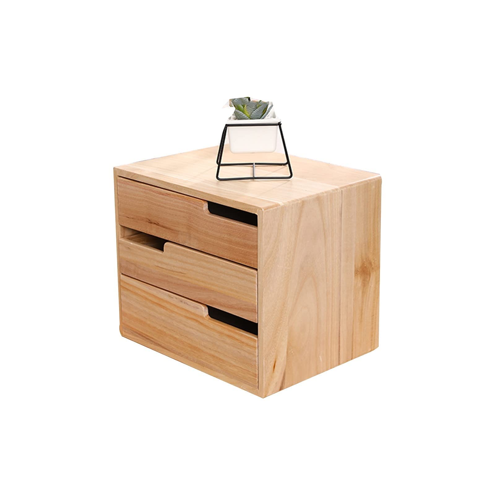 Boite Rangement Bureau avec Tiroirs - Organisateur De Bureau, Boîte De Rangement Multi-tiroirs, Meuble De Rangement en Bois pour Classeur De Bureau, Stocker des Fichiers A4/Bijoux/CD (Color : B, Siz