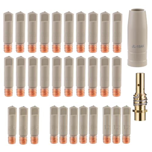 MIG Welder Tips with Non-Stick Coating, Welding Nozzle Replacement MB15 15AK MIG Welding...