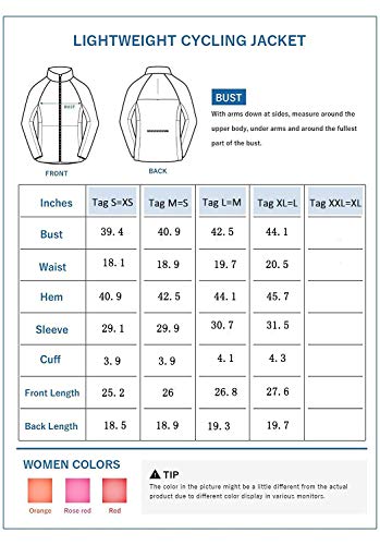 Women's Packable Windbreaker Jacket, Lightweight and Water Resistant, Active Cycling Running Skin Coat, Blue S - Thumbnail 5