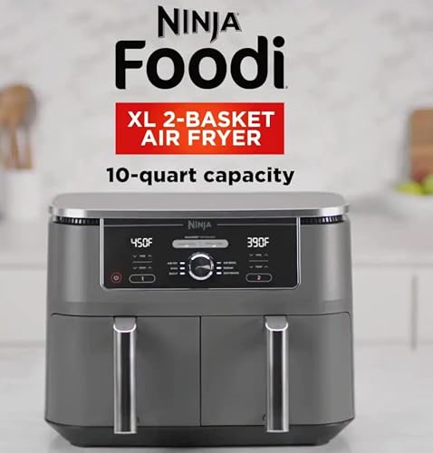 Ninja Dz401 Foodi 6-In-1 10-Qt. 2-Basket Air Fryer With Dualzone Technology, Gray (Renewed) #TOP1