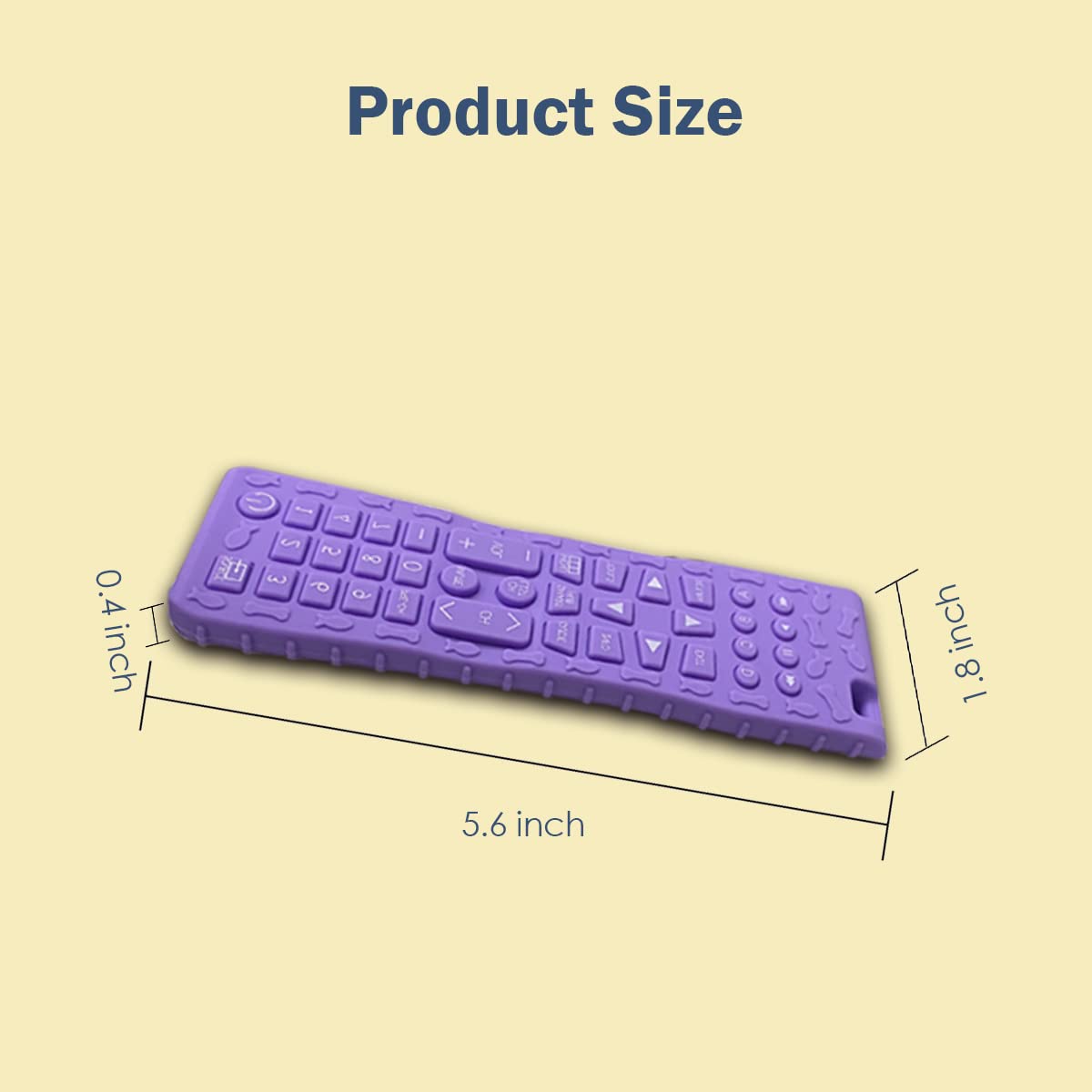 2PCS Baby Soft Silicone Teething Toys, Baby Chew Teether with Texture,  Early Educational TV Remote Control Style Toy to Learning Shape, Color