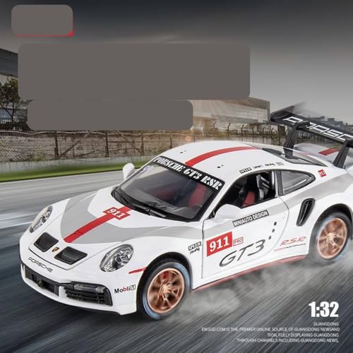 Image of Die Cast Porsche Car Toy | 1:32 Scale Metal Diecast Model Car for Kids with Openable Doors, Light & Engine Sound | Pull Back Action Realistic Collectible Vehicle Boys Toys for Kids