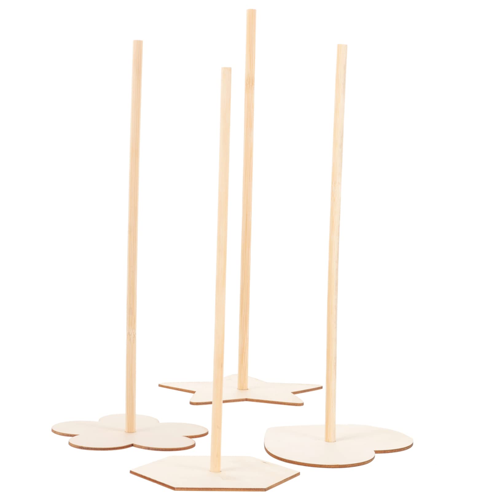 SOLUSTRE 12piezas Soporte De Donuts De Madera Para Fiesta Para Decoración De Mesa Dulce Para Bodas Cumpleaños y Eventos Especiales