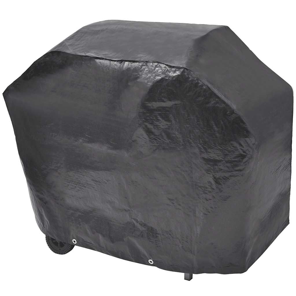 Barbecue a gas 4+1 con fornello laterale, carrello in acciaio inox e SPCC con termometro, cappa per barbecue inclusa, nero e argento