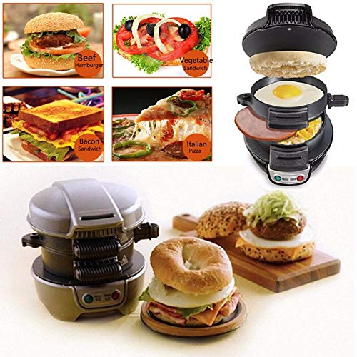 600 W Deep Fill 3-in-1-Sandwich-Toaster, Waffeleisen, Panini-Toaster, Toaster, Cool-Touch-Griff, spülmaschinenfest, Edelstahl,Silber