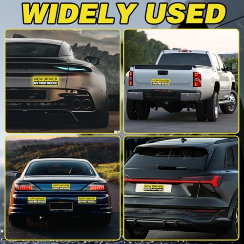 Image of 3Pcs Student Driver New Car Stickers, Magnetic Student Driver Signs for Car, Personalized Bright Colors Accessories, Clear Fonts Supplies Suitable for Beginners & Students