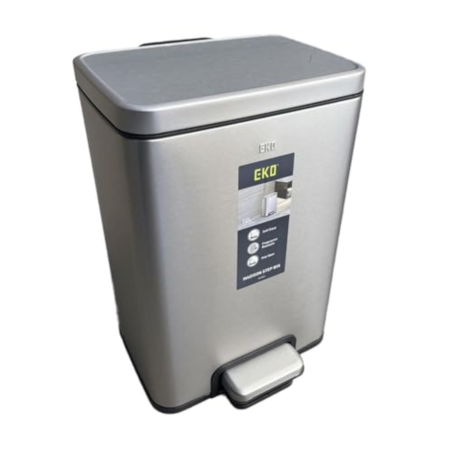 Stainless Steel Pedal Trash Bin 12L Silver
