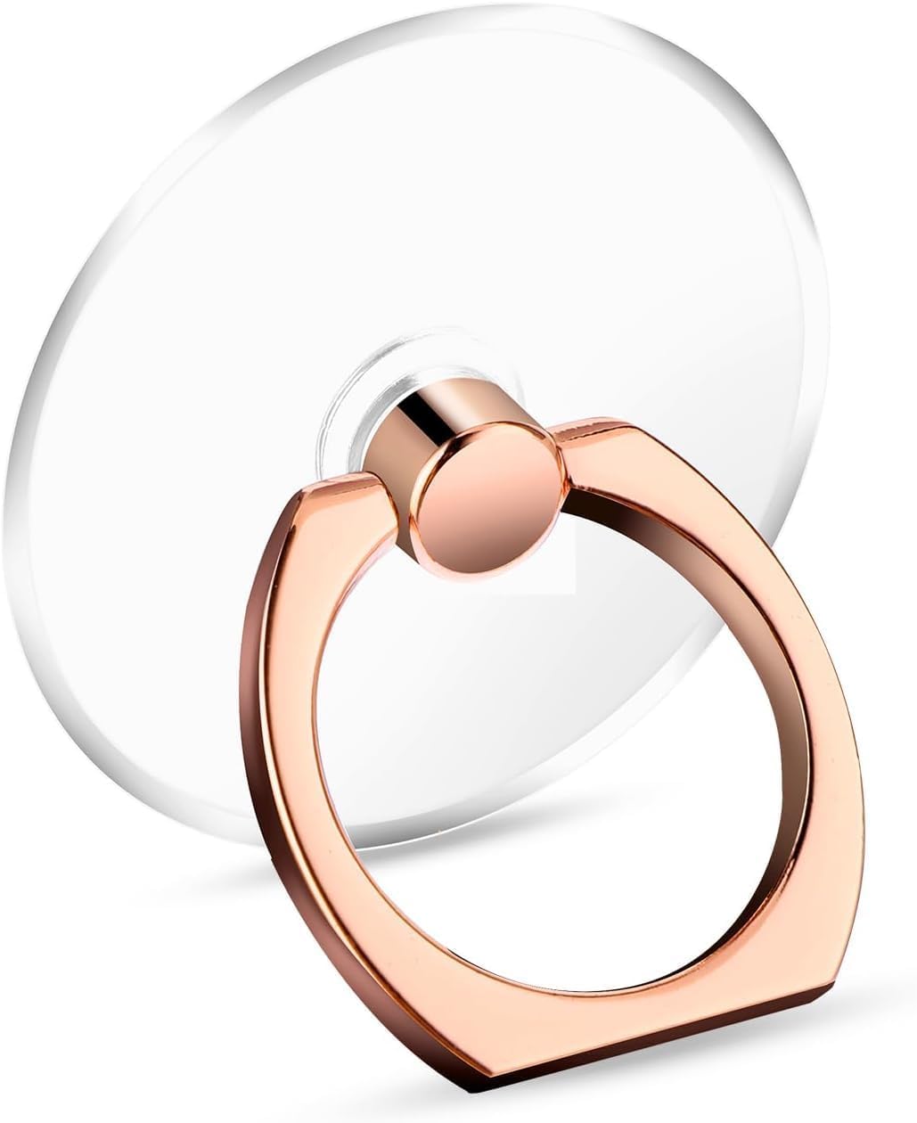 Phone Ring Holder Transparent Phone Ring Stand Holder Mobile Phone Ring Holder Finger Grip 360 Degree Rotation (Round Rose Gold)-image-33